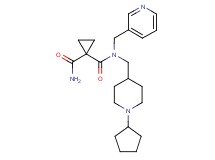 N~1~-[(1-cyclopentyl-4-piperidinyl)methyl]-N~1~-(3-pyridinylmethyl)-1,1-cyclopropanedicarboxamide
