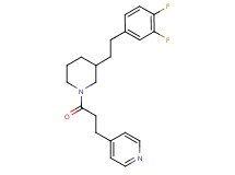 4-(3-{3-[2-(3,4-difluorophenyl)ethyl]-1-piperidinyl}-3-oxopropyl)pyridine