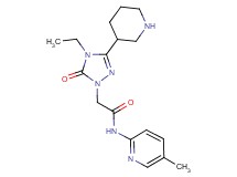 2-[4-ethyl-5-oxo-3-(3-piperidinyl)-4,5-dihydro-1H-1,2,4-triazol-1-yl]-N-(5-methyl-2-pyridinyl)acetamide hydrochloride