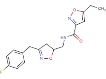 5-ethyl-N-{[3-(4-fluorobenzyl)-4,5-dihydro-5-isoxazolyl]methyl}-3-isoxazolecarboxamide