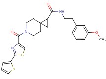 N-[2-(3-methoxyphenyl)ethyl]-6-{[2-(2-thienyl)-1,3-thiazol-4-yl]carbonyl}-6-azaspiro[2.5]octane-1-carboxamide