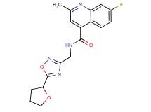 7-fluoro-2-methyl-N-{[5-(tetrahydro-2-furanyl)-1,2,4-oxadiazol-3-yl]methyl}-4-quinolinecarboxamide