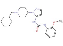 N-{1-[1-(3-cyclohexen-1-ylmethyl)-4-piperidinyl]-1H-pyrazol-5-yl}-N'-(2-methoxyphenyl)urea