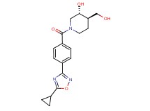 (3R*,4R*)-1-[4-(5-cyclopropyl-1,2,4-oxadiazol-3-yl)benzoyl]-4-(hydroxymethyl)-3-piperidinol