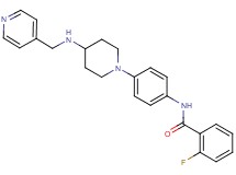 2-fluoro-N-(4-{4-[(4-pyridinylmethyl)amino]-1-piperidinyl}phenyl)benzamide