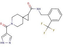 6-(1H-pyrazol-4-ylcarbonyl)-N-[2-(trifluoromethyl)benzyl]-6-azaspiro[2.5]octane-1-carboxamide