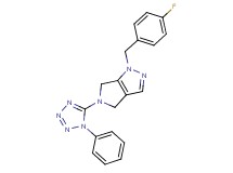 1-(4-fluorobenzyl)-5-(1-phenyl-1H-tetrazol-5-yl)-1,4,5,6-tetrahydropyrrolo[3,4-c]pyrazole