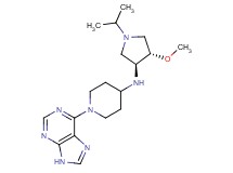 N-[(3S*,4S*)-1-isopropyl-4-methoxypyrrolidin-3-yl]-1-(9H-purin-6-yl)piperidin-4-amine