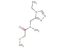 N-[(4-ethyl-4H-1,2,4-triazol-3-yl)methyl]-N-methyl-2-(methylthio)acetamide