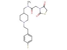 2-(2,4-dioxo-1,3-thiazolidin-3-yl)-N-({1-[2-(4-fluorophenyl)ethyl]-4-piperidinyl}methyl)-N-methylacetamide