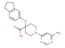 1-(6-aminopyrimidin-4-yl)-4-(2,3-dihydro-1H-inden-5-yloxy)piperidine-4-carboxylic acid