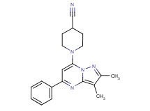 1-(2,3-dimethyl-5-phenylpyrazolo[1,5-a]pyrimidin-7-yl)-4-piperidinecarbonitrile