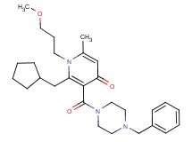 3-[(4-benzyl-1-piperazinyl)carbonyl]-2-(cyclopentylmethyl)-1-(3-methoxypropyl)-6-methyl-4(1H)-pyridinone