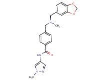 4-{[(1,3-benzodioxol-5-ylmethyl)(methyl)amino]methyl}-N-(1-methyl-1H-pyrazol-4-yl)benzamide