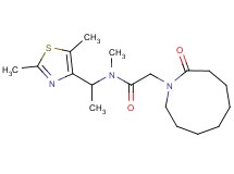 N-[1-(2,5-dimethyl-1,3-thiazol-4-yl)ethyl]-N-methyl-2-(2-oxoazonan-1-yl)acetamide