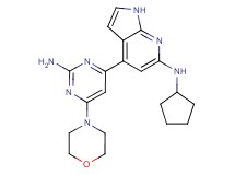 4-(2-amino-6-morpholin-4-ylpyrimidin-4-yl)-N-cyclopentyl-1H-pyrrolo[2,3-b]pyridin-6-amine