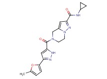 N-cyclopropyl-5-{[3-(5-methyl-2-furyl)-1H-pyrazol-5-yl]carbonyl}-4,5,6,7-tetrahydropyrazolo[1,5-a]pyrazine-2-carboxamide