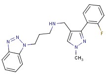 3-(1H-1,2,3-benzotriazol-1-yl)-N-{[3-(2-fluorophenyl)-1-methyl-1H-pyrazol-4-yl]methyl}-1-propanamine
