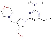 [(3R*,4R*)-1-[2-(dimethylamino)-6-ethylpyrimidin-4-yl]-4-(morpholin-4-ylmethyl)pyrrolidin-3-yl]methanol