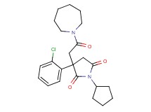 3-[2-(1-azepanyl)-2-oxoethyl]-3-(2-chlorophenyl)-1-cyclopentyl-2,5-pyrrolidinedione