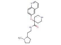 N-[2-(1-methylpyrrolidin-2-yl)ethyl]-4-(quinolin-6-yloxy)piperidine-4-carboxamide