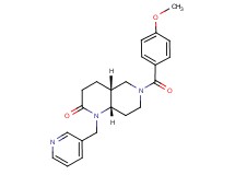 (4aR*,8aS*)-6-(4-methoxybenzoyl)-1-(3-pyridinylmethyl)octahydro-1,6-naphthyridin-2(1H)-one