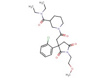 1-{[3-(2-chlorophenyl)-1-(2-methoxyethyl)-2,5-dioxo-3-pyrrolidinyl]acetyl}-N,N-diethyl-3-piperidinecarboxamide