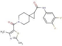 N-(3,4-difluorophenyl)-6-[(2,4-dimethyl-1,3-thiazol-5-yl)carbonyl]-6-azaspiro[2.5]octane-1-carboxamide