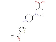 1'-[(5-acetyl-3-thienyl)methyl]-1,4'-bipiperidine-3-carboxylic acid