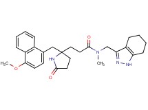 3-{2-[(4-methoxy-1-naphthyl)methyl]-5-oxo-2-pyrrolidinyl}-N-methyl-N-(4,5,6,7-tetrahydro-1H-indazol-3-ylmethyl)propanamide