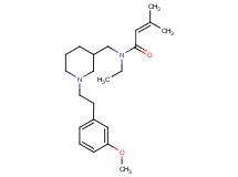 N-ethyl-N-({1-[2-(3-methoxyphenyl)ethyl]-3-piperidinyl}methyl)-3-methyl-2-butenamide