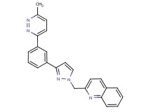 2-({3-[3-(6-methyl-3-pyridazinyl)phenyl]-1H-pyrazol-1-yl}methyl)quinoline