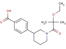 4-[1-(2-ethoxy-2-methylpropanoyl)piperidin-3-yl]benzoic acid