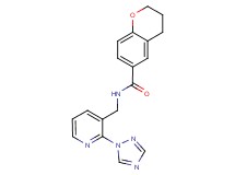 N-{[2-(1H-1,2,4-triazol-1-yl)pyridin-3-yl]methyl}chromane-6-carboxamide