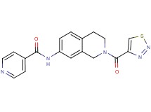 N-[2-(1,2,3-thiadiazol-4-ylcarbonyl)-1,2,3,4-tetrahydro-7-isoquinolinyl]isonicotinamide