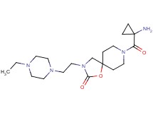 8-[(1-aminocyclopropyl)carbonyl]-3-[2-(4-ethyl-1-piperazinyl)ethyl]-1-oxa-3,8-diazaspiro[4.5]decan-2-one dihydrochloride