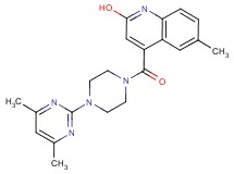4-{[4-(4,6-dimethyl-2-pyrimidinyl)-1-piperazinyl]carbonyl}-6-methyl-2-quinolinol