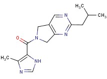 2-isobutyl-6-[(4-methyl-1H-imidazol-5-yl)carbonyl]-6,7-dihydro-5H-pyrrolo[3,4-d]pyrimidine