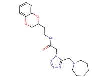 2-[5-(1-azepanylmethyl)-1H-tetrazol-1-yl]-N-[2-(2,3-dihydro-1,4-benzodioxin-2-yl)ethyl]acetamide