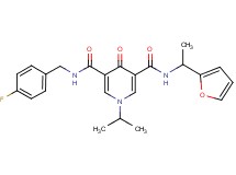 N-(4-fluorobenzyl)-N'-[1-(2-furyl)ethyl]-1-isopropyl-4-oxo-1,4-dihydro-3,5-pyridinedicarboxamide