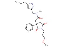 2-[1-(3-methoxypropyl)-2,5-dioxo-3-phenyl-3-pyrrolidinyl]-N-methyl-N-[(5-propyl-1H-pyrazol-3-yl)methyl]acetamide