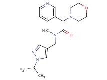 N-[(1-isopropyl-1H-pyrazol-4-yl)methyl]-N-methyl-2-morpholin-4-yl-2-pyridin-3-ylacetamide