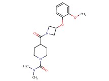 4-{[3-(2-methoxyphenoxy)-1-azetidinyl]carbonyl}-N,N-dimethyl-1-piperidinecarboxamide