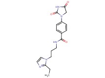 4-(2,4-dioxo-1-imidazolidinyl)-N-[3-(2-ethyl-1H-imidazol-1-yl)propyl]benzamide