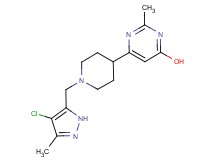 6-{1-[(4-chloro-3-methyl-1H-pyrazol-5-yl)methyl]piperidin-4-yl}-2-methylpyrimidin-4-ol