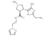 (3R*,4R*)-4-(2-ethyl-4-methyl-1H-imidazol-5-yl)-1-methyl-N-[2-(1H-pyrazol-1-yl)ethyl]pyrrolidine-3-carboxamide