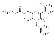 3-(2-chlorophenyl)-6-(4-pentenoyl)-1-(4-pyridinylmethyl)-5,6,7,8-tetrahydro-1,6-naphthyridin-2(1H)-one