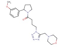 4-[(1-{4-[2-(3-methoxyphenyl)-1-pyrrolidinyl]-4-oxobutyl}-1H-tetrazol-5-yl)methyl]morpholine