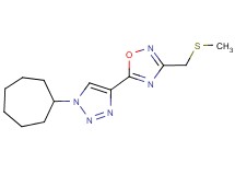 5-(1-cycloheptyl-1H-1,2,3-triazol-4-yl)-3-[(methylthio)methyl]-1,2,4-oxadiazole