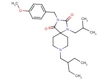 8-(2-ethylbutyl)-1-isobutyl-3-(4-methoxybenzyl)-1,3,8-triazaspiro[4.5]decane-2,4-dione